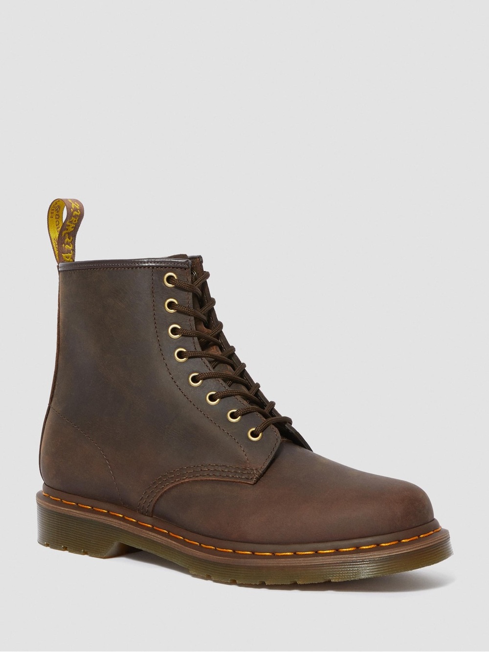Dr. Martens Men’s Brown Leather Lace-Up Boots